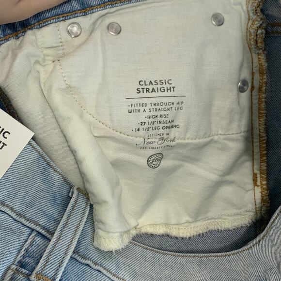 J. Crew High Rise 90s Classic Straight-Fit Jeans NWT Womens Sz 28 Waterside Wash - Picture 4 of 8